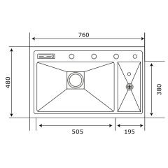 Crauf Lusso 1070 Füme Siyah