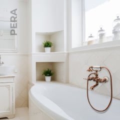 Newarc Pera Banyo Bataryası Parlak Bakır