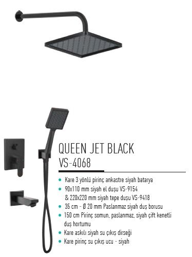 Valtemo VS-4068 Queen Jet Black Ankastre