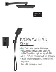 Valtemo VS-4621 Maxima Mat Black Ankastre