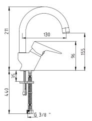 AR Fia Tek Lavabo Bataryası Kuğu 102118092