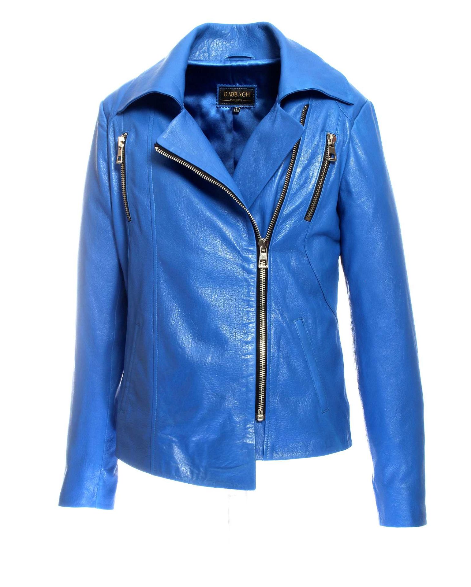 Blue moto jacket women's deals