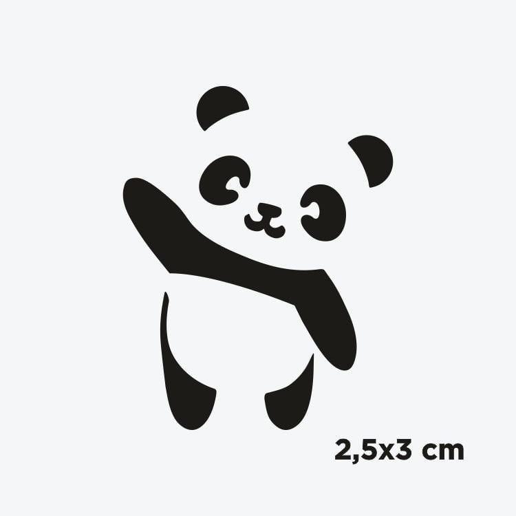 Minimal Panda Dövme Şablonu