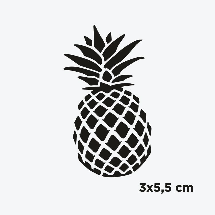 Ananas Dövme Şablonu