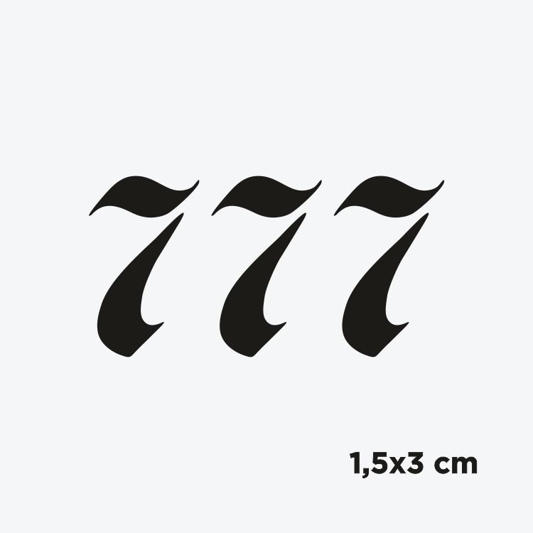 Melek Sayısı Gotik Font-777