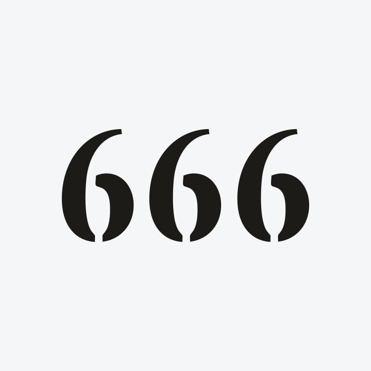 Melek Sayısı Klasik Font-666