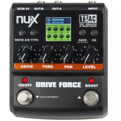 NUX Drive Force Overdrive ve Distortion Pedalı
