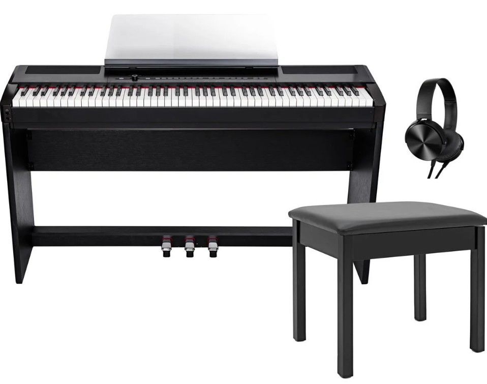 Valler S8 Portable Stage Siyah Gülağacı 88 Tuşlu Dijital Piyano ( Stand + Kulaklık)