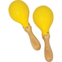 Tahta Saplı Plastik Marakas Sarı