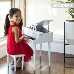 Çocuk için Ahşap Piyano BP30WH nota sehpası ve tabure Hediyeli