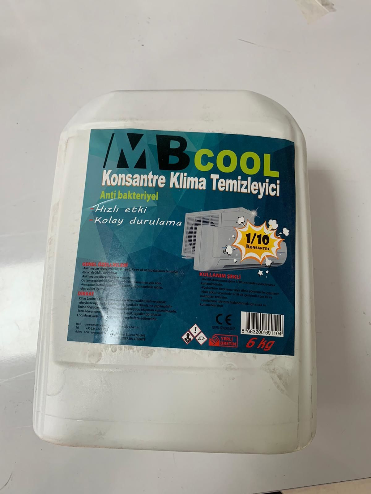 MB COOL KONSANTRE KLİMA TEMİZLEYİCİ 6LT
