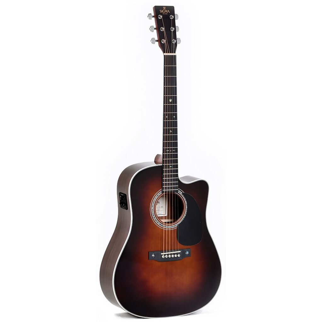 Sigma DTC-1E-SB Cutaway Elektro Akustik Gitar (Sunburst)