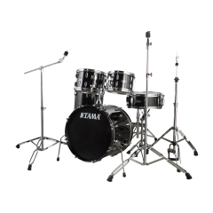 TAMA SG50H6-BK – Stagestar Black 5 Parça (20B/10T/12T/14F/14S) Aksamlı Akustik Davul Seti