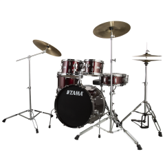 TAMA SG50H6C-WR - Stagestar Wine Red 5 Parça (20B/10T/12T/14F/14S) Aksamlı & Zilli Akustik Davul Seti