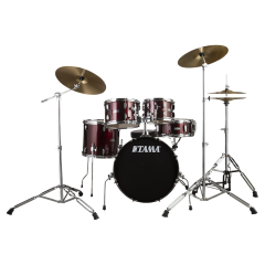 TAMA SG50H6C-WR - Stagestar Wine Red 5 Parça (20B/10T/12T/14F/14S) Aksamlı & Zilli Akustik Davul Seti