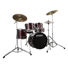 TAMA SG50H6C-WR - Stagestar Wine Red 5 Parça (20B/10T/12T/14F/14S) Aksamlı & Zilli Akustik Davul Seti