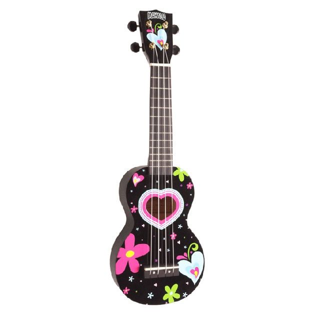 Mahalo Soprano Ukulele (Heart Black)