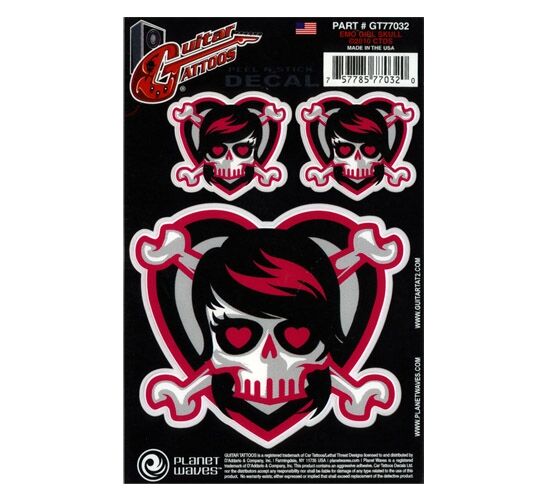 GTR TATTOO- EMO GIRL SKULL STİCKER