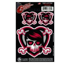 GTR TATTOO- EMO GIRL SKULL STİCKER