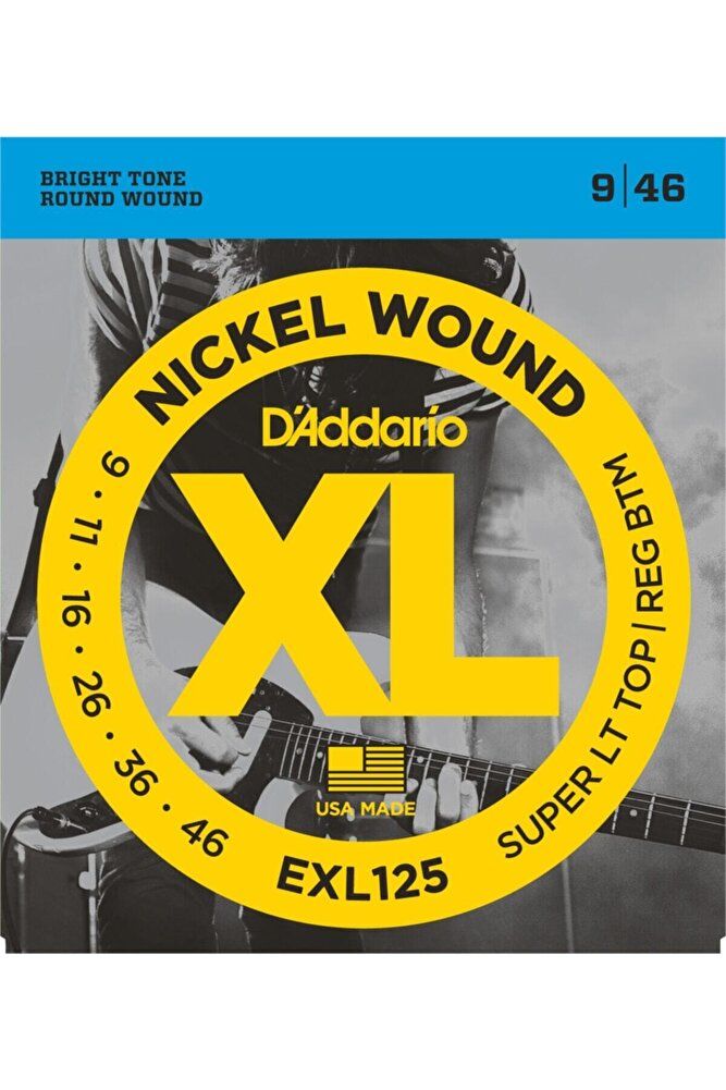 Daddarıo Exl125 Elektro Gitar Tel Seti, Xl, 9-46, Super Lıght
