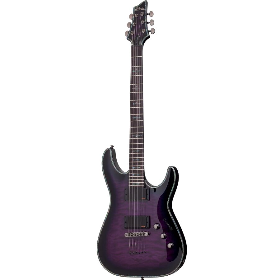 Schecter Hellraiser C-1 Elektro Gitar (Trans Purple Burst)