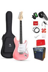 Vangoa Elektro Gitar Seti Pink
