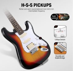 Donner DST-100S ST Elektro Gitar Seti (Sunburst)