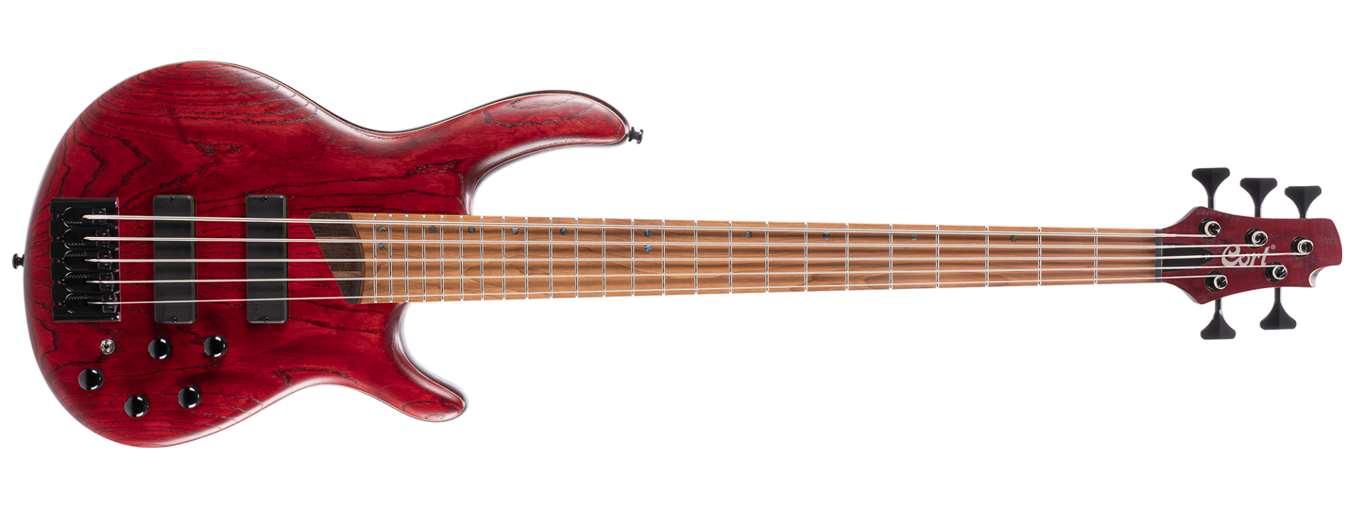 BAS GİTAR, 5 TELLİ OPEN PORE BURGUNDY RED