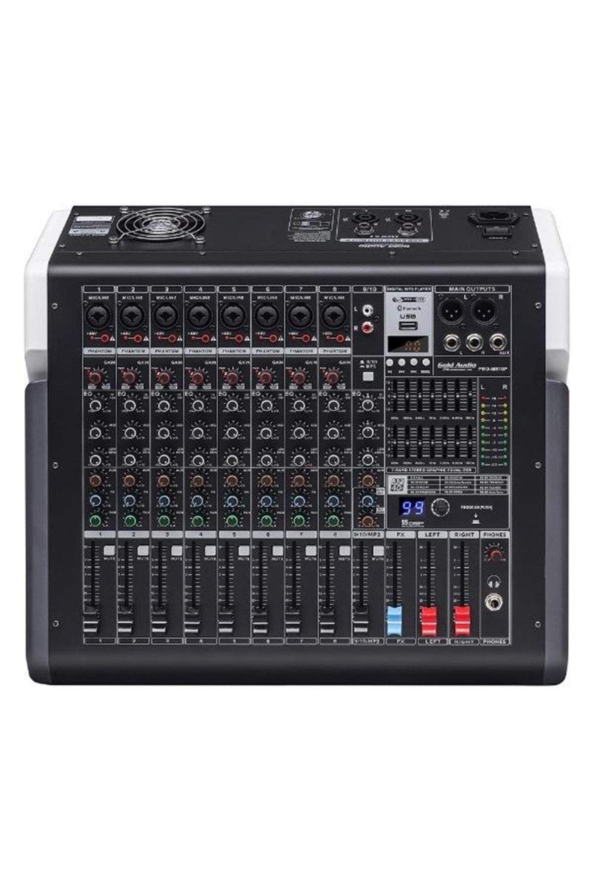 Pro-m810p 10 Kanallı 2x450 Watt 99 Efektli Anfili Mikser