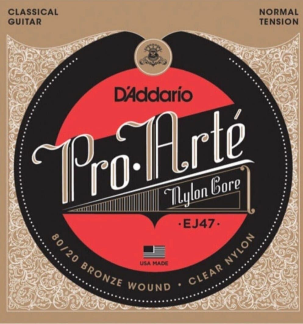 D'Addario EJ47 80/20 Bronze Pro-Arté Nylon, Normal Tension Takım Tel Klasik Gitar Teli