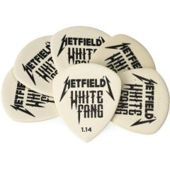 Jim Dunlop PH122P114 James Hetfield White Fang 6lı Paket Pena (1 mm)