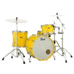 PEARL DMP984/C228 - Decade Maple ''Solid Yellow'' 4 Parça (18B/12T/14F/14S) Aksamlı Akustik Davul Seti