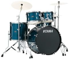 TAMA SG50H6-HLB - Stagestar Hairline Blue 5 Parça (20B/10T/12T/14F/14S) Aksamlı Akustik Davul Seti