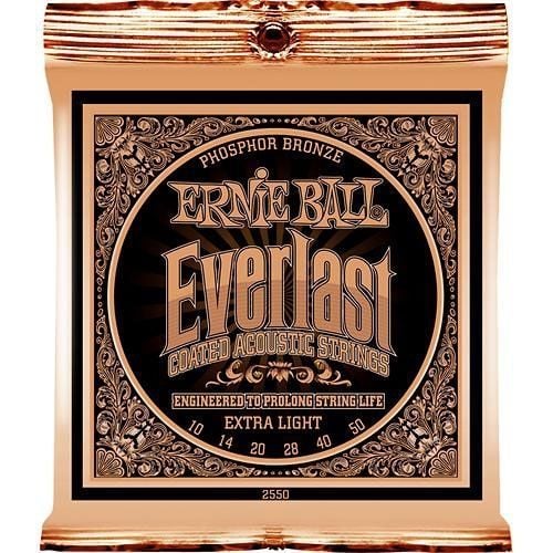 Ernie Ball P02550 Everlast Akustik Gitar Teli (Extra Light)