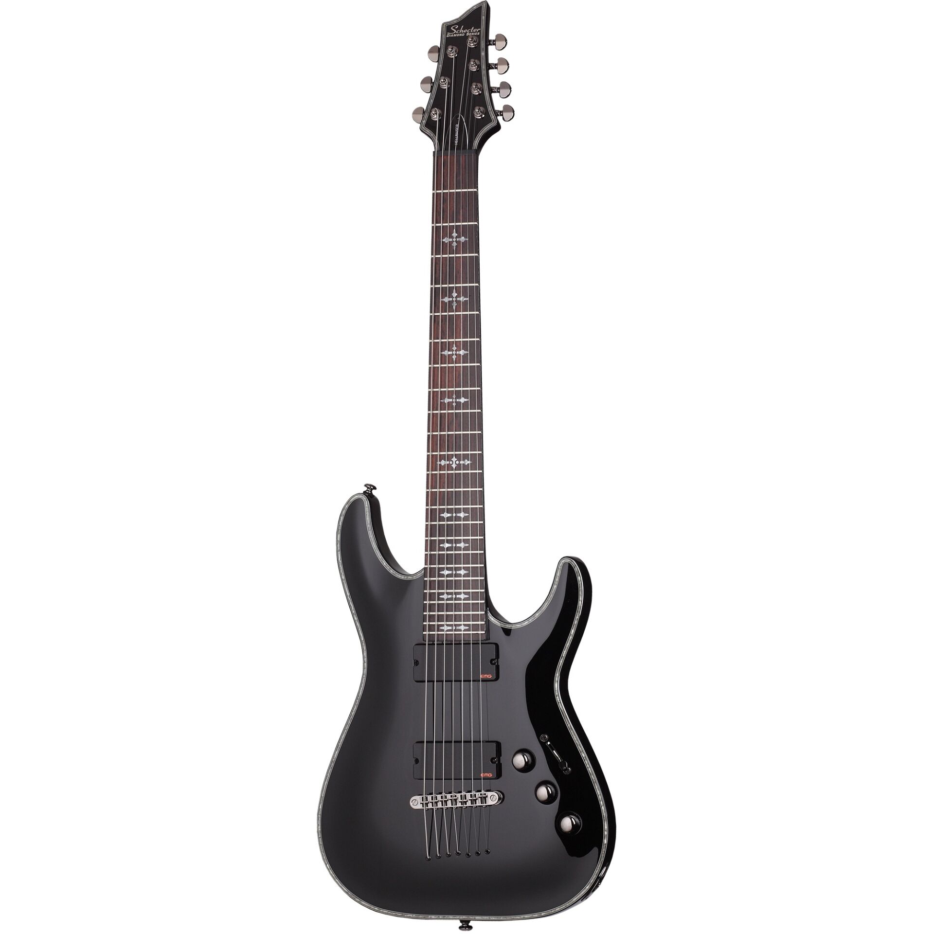 Schecter Hellraiser C-7 7 Telli Elektro Gitar (Siyah)