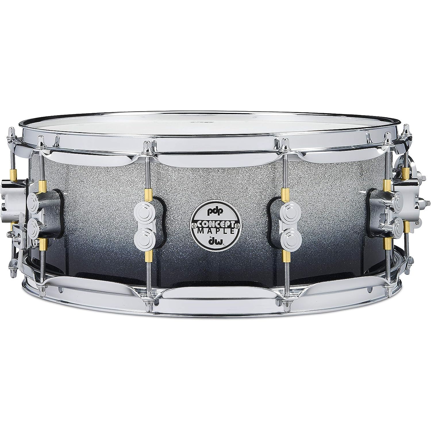 PDP Drums 5.5'' x 14'' Concept Akçaağaç Trampet (Silver - Black Fade)