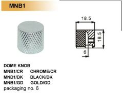 GİTAR POT. DÜĞME BAŞLIĞI (KUBBELİ) METAL, KROM, (1