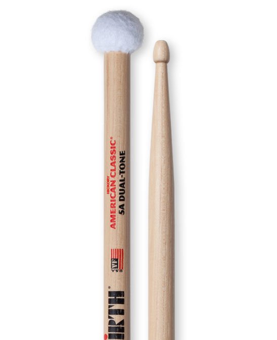 BAGET (ÇİFT) 5A DUAL-TONE, HICKORY, 0.565''x16'', M