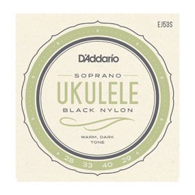 UKULELE TEL SETİ, SOPRANO, BLACK NYLON,