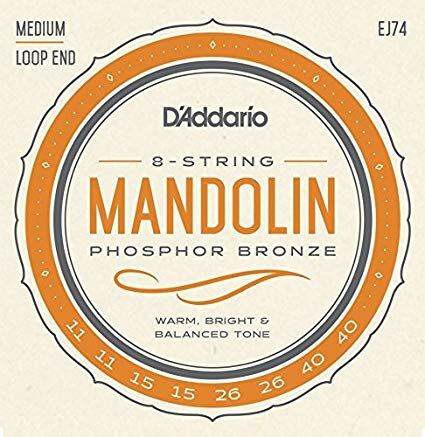 MANDOLIN TEL SET, FOSFOR BRONZ SARIM, MEDIUM, 4 Çİ