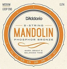 MANDOLIN TEL SET, FOSFOR BRONZ SARIM, MEDIUM, 4 Çİ