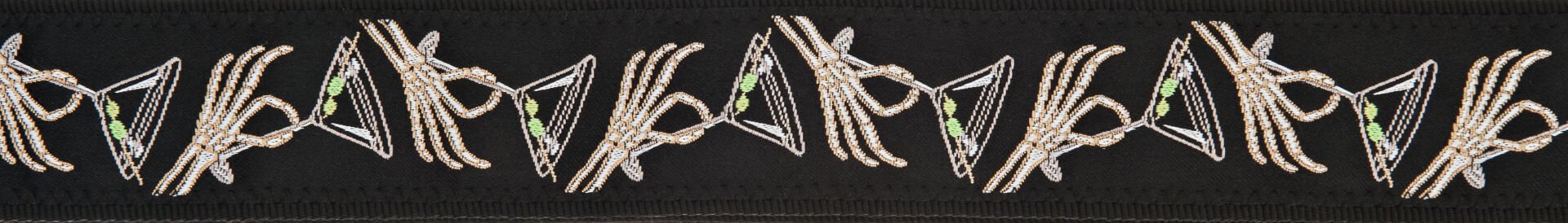 GİTAR ASKISI DOKUMA 50MM STRAP-NP SKELETON GLASS