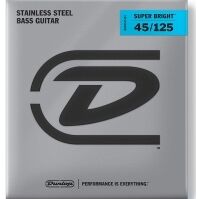 Jim Dunlop DBSBS45125 Super Bright Stainless Steel 5 Telli Bas Gitar Teli (45-125)