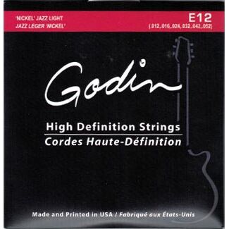 Godin Jazz Light E12 - Nickel Wound Elektro Gitar Takım Teli (12-52)