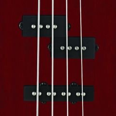 BAS GİTAR ACTION, DOUBLE CUTAWAY, OPEN PORE SİYAH,