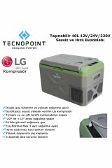 Tecnopoint Tc21-03 Taşınabilir Araç Buzdolabı 50 Litre 12v/24v/220v Uyumlu