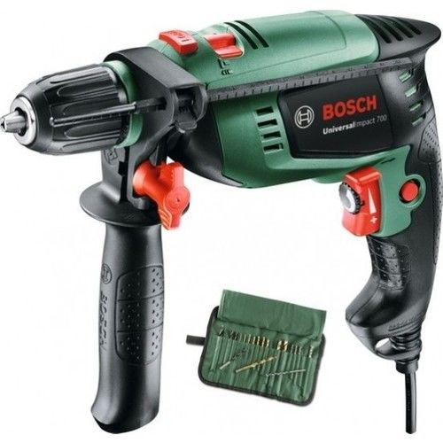 Bosch UniversalImpact 700 Darbeli Matkap + 19 Parça Aksesuar Seti