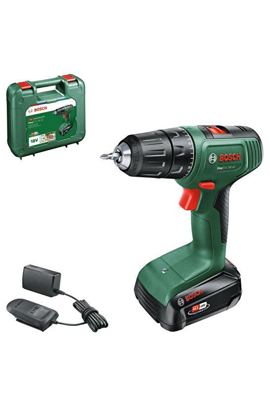 Bosch EasyDrill 18V-40 2 Ah Tek Akülü Vidalama Makinesi - 06039D8004