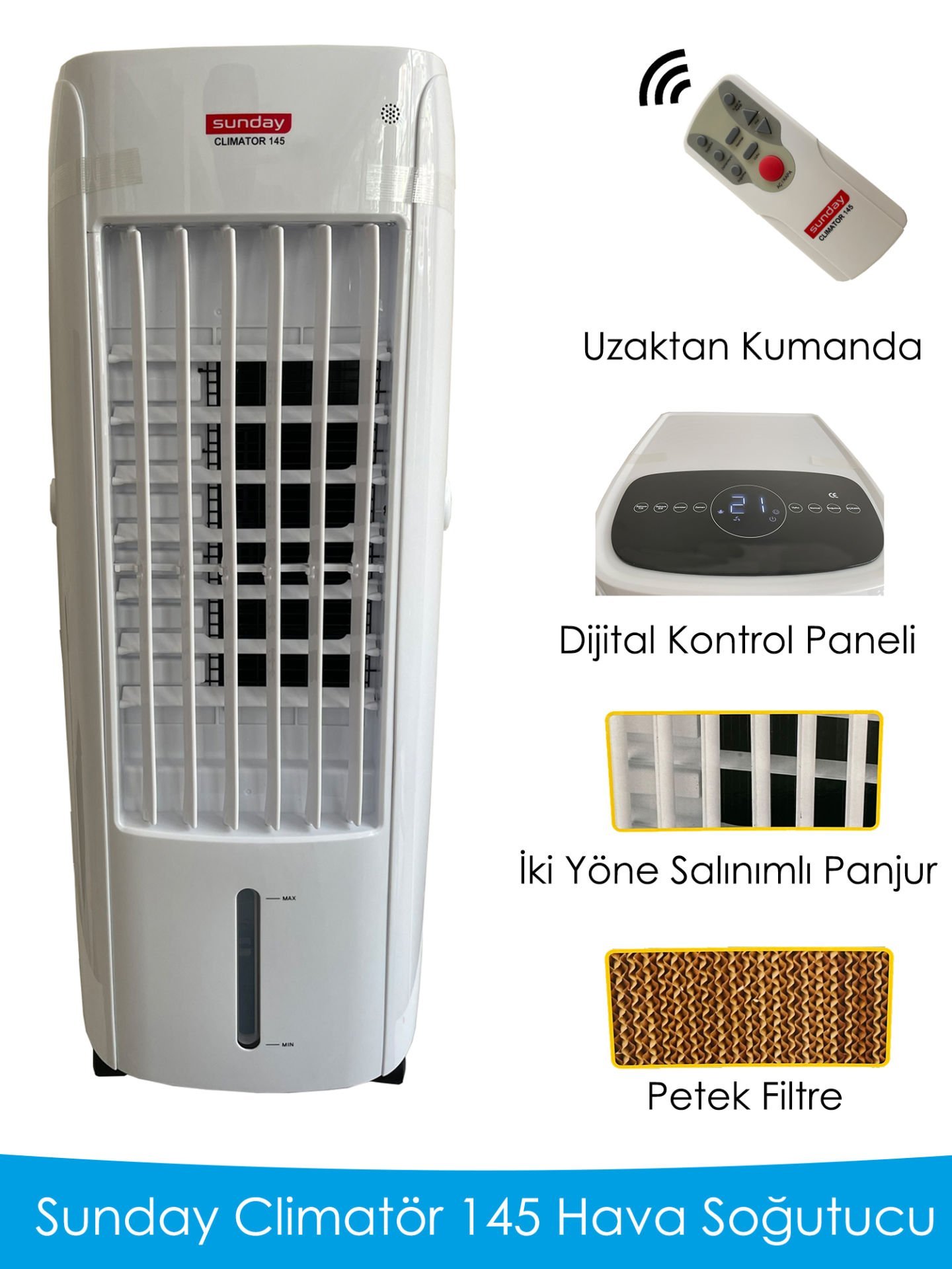 Sunday Climatör 145 İyonizerli Uzaktan Kumandalı Hava Soğutucu