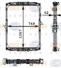Radyatör Daf XF 1617340 BEHR